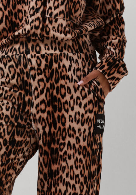 ALIX THE LABEL Pantalon large LADIES WOVEN LEOPARD VELVET PANTS en marron - large