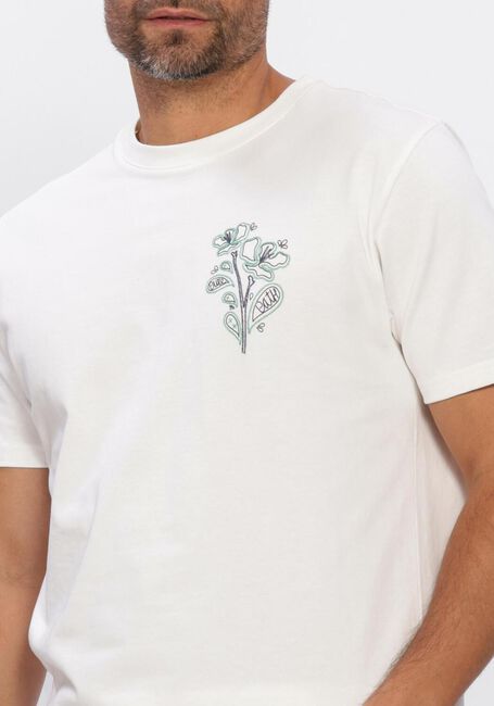 PURE PATH T-shirt EMBROIDERED FLOWER T-SHIRT en blanc - large
