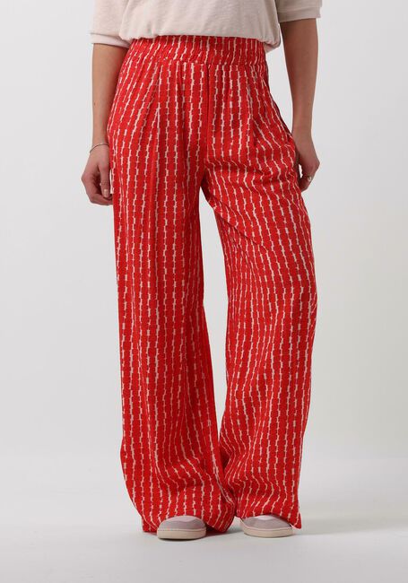 Rode BY-BAR Wijde broek BENJI RED GROOVE PANT - large