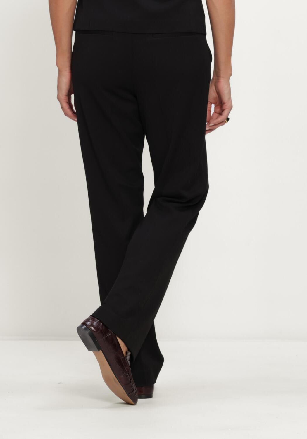 Zwarte OBJECT Pantalon OBJLISA MW STRAIGHT PANT NOOS - large
