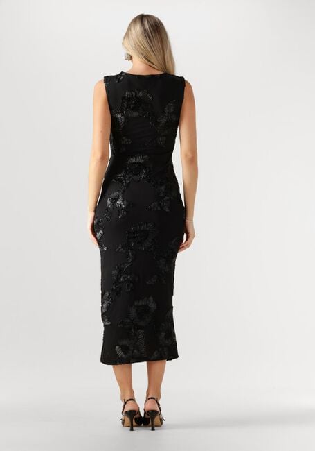 Zwarte NEO NOIR Midi jurk TIRANNA BIG FLOWER MESH DRESS - large