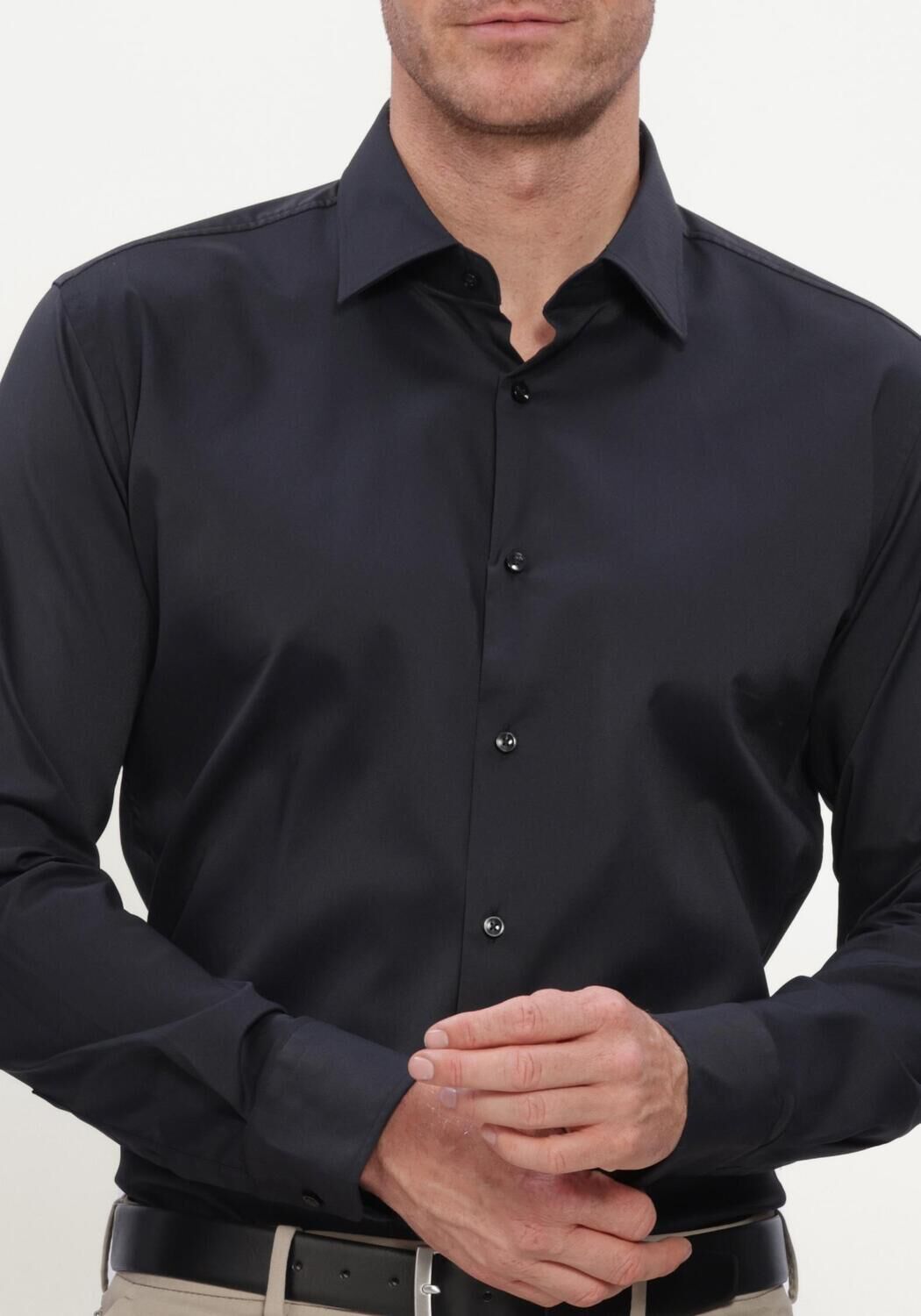 Donkerblauwe BOSS BLACK Klassiek overhemd P-HANK-KENT-C1-222 - large