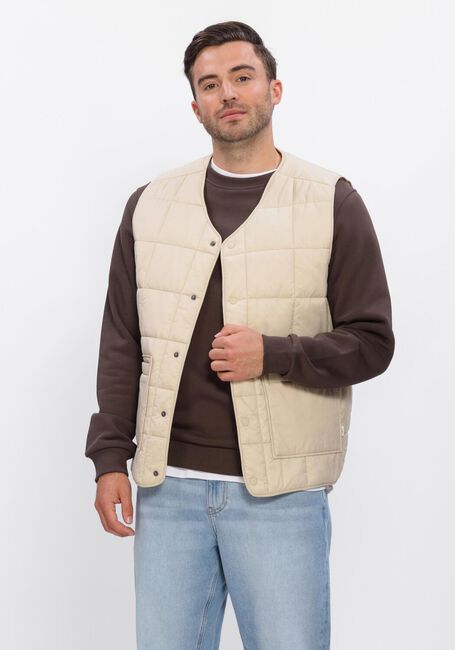 LES DEUX Veste sans manches MATT QUILTED VEST en beige - large