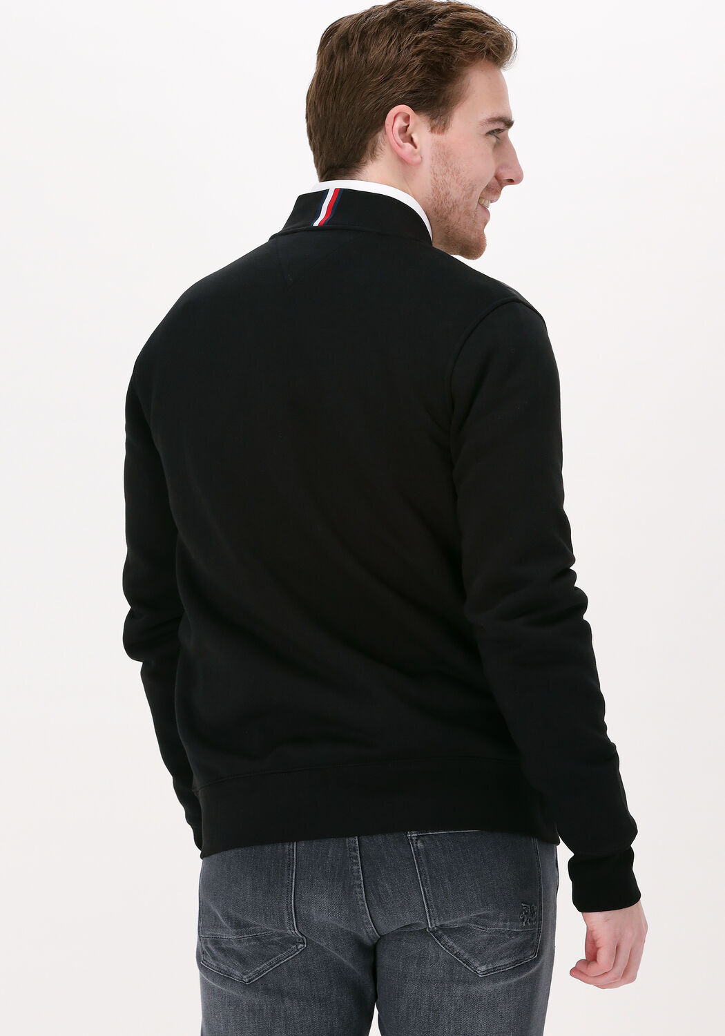 Tommy hilfiger mixed media zip through jacket deals