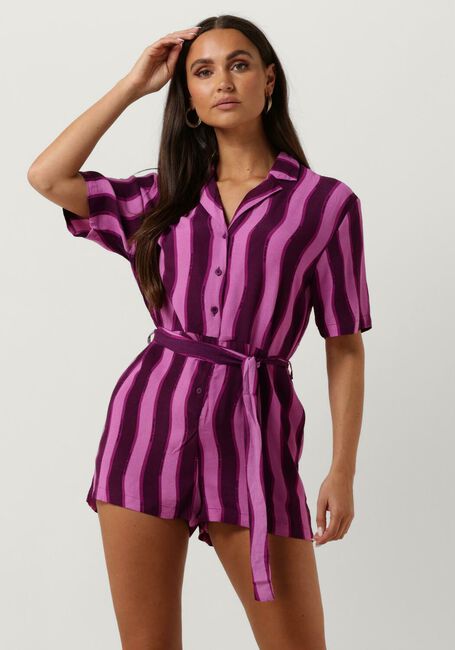 Paarse COLOURFUL REBEL  TRU STRIPES PLAYSUIT - large
