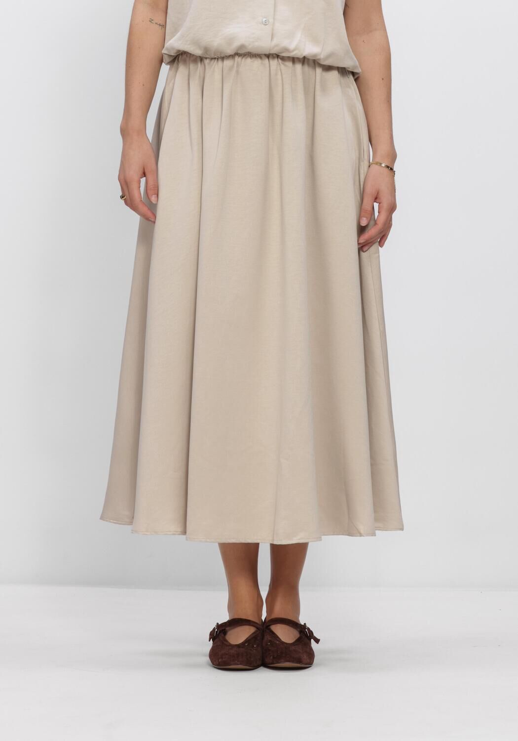 SIMPLE Jupe maxi SKIRT Sable - large