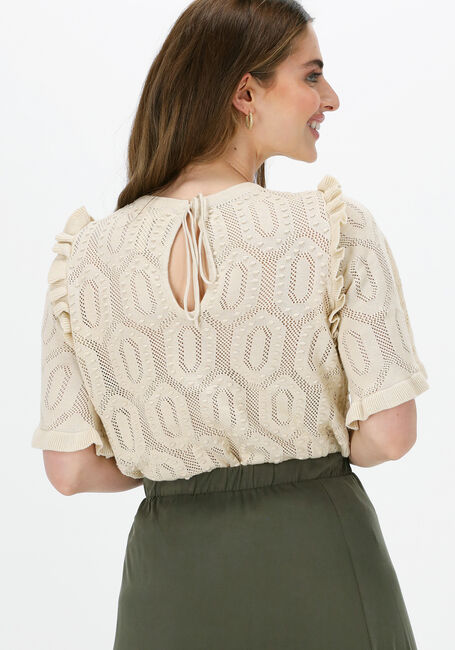 OBJECT Haut CILA S/S KNIT PULLOVER en beige - large