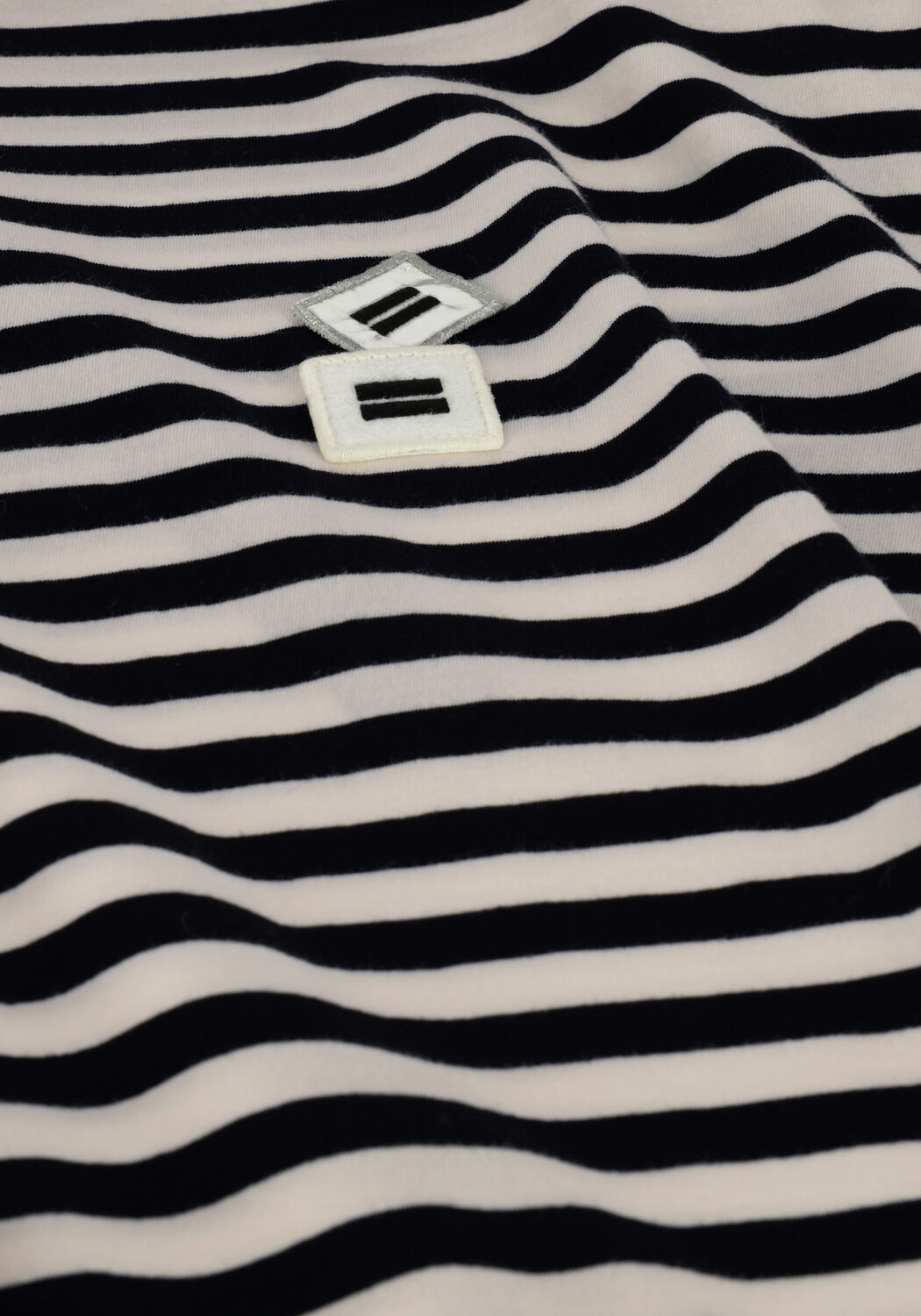 Zwarte 10DAYS Top TEE STRIPE - large