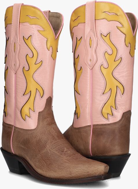BOOTSTOCK CANDY BROWN WOMEN Santiags en rose - large
