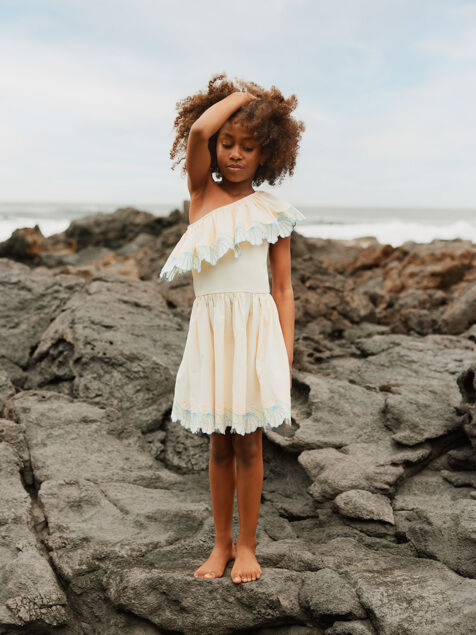 Creme MOLO Mini jurk CATO - large