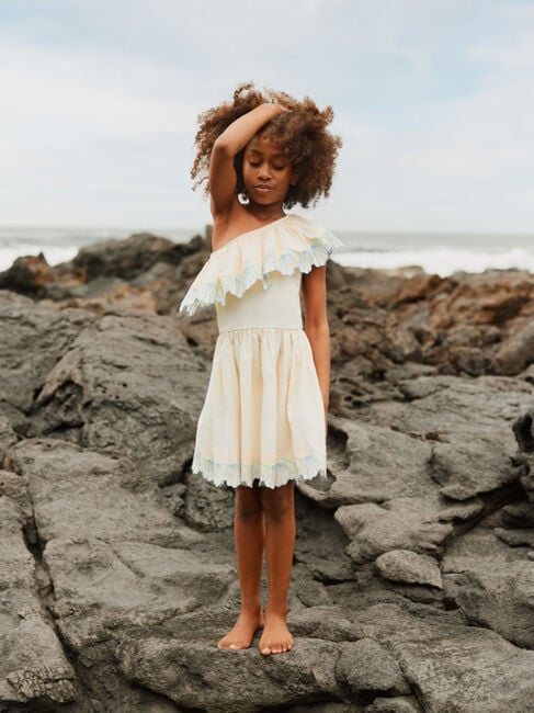 Creme MOLO Mini jurk CATO - large