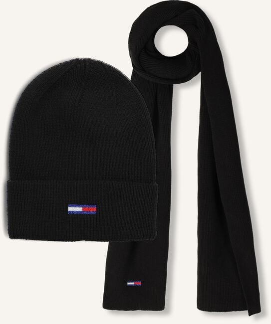Zwarte TOMMY HILFIGER Muts TJW FLAG BEANIE AND SCARF Zwarte TOMMY HILFIGER Muts TJW FLAG BEANIE AND SCARF - large