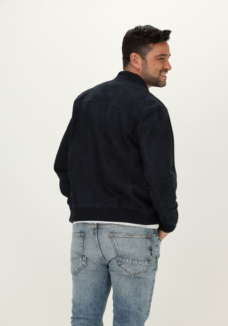 SELECTED HOMME Veste en cuir SLHICONIC BOMBER SUEDE JKT W S en bleu - large