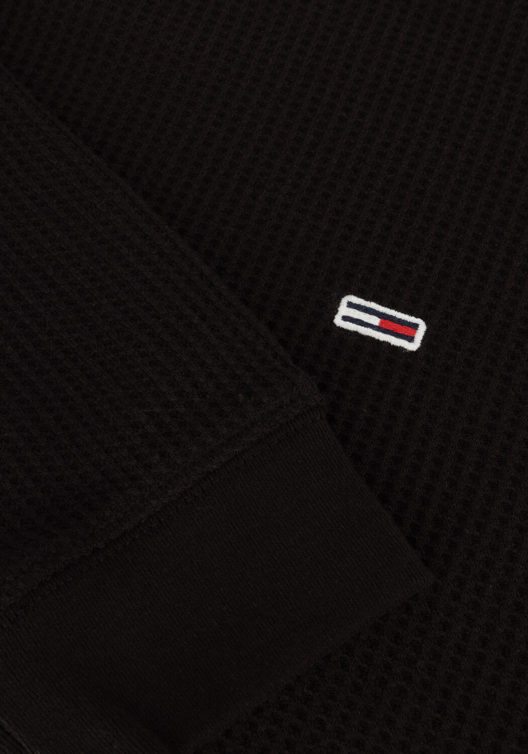 Zwarte TOMMY JEANS Trui TJM REG WAFFLE L/S TEE - large
