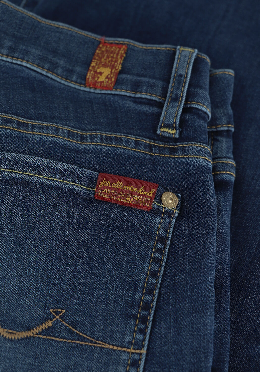 7 FOR ALL MANKIND Straight leg jeans THE STRAIGHT CROP en bleu - large