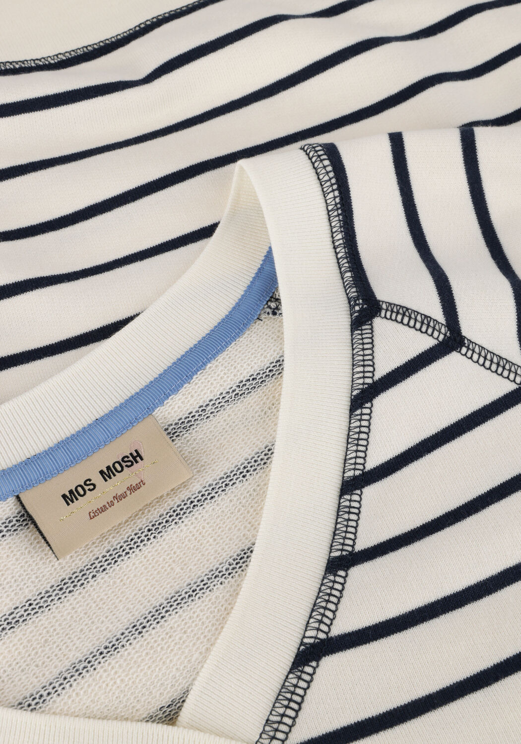 MOS MOSH Chandail MMMAGGIE STRIPE SWEATSHIRT en bleu - large