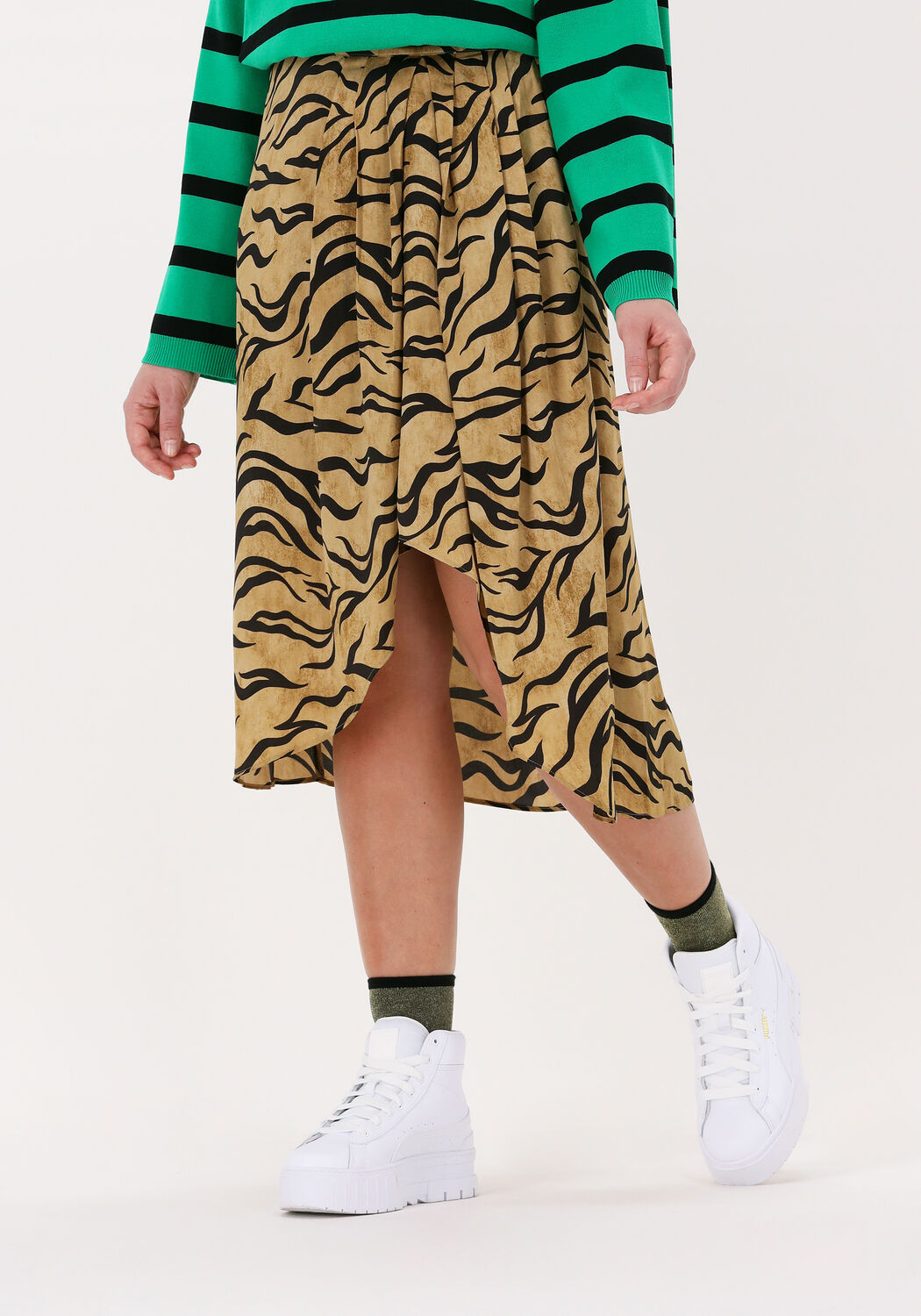 Camel SCOTCH SODA Midirok LOOSE FIT ORGANIC COTTON SKIRT Omoda