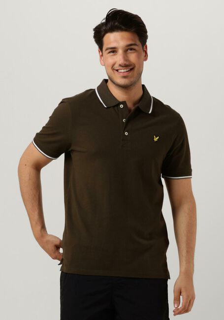Groene LYLE & SCOTT Polo TIPPED POLO SHIRT - large