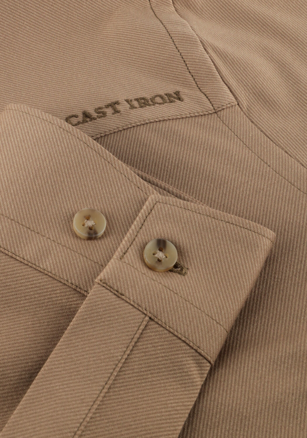 Beige CAST IRON Casual overhemd CF TECH TWILL JERSEY - large