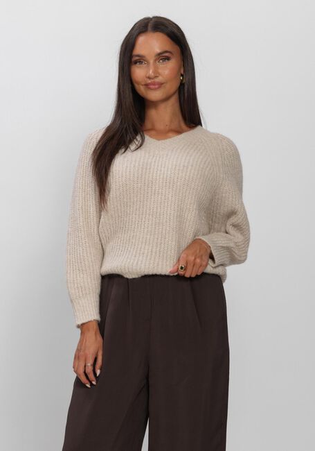 Beige BY-BAR Trui LUNE PULLOVER - large