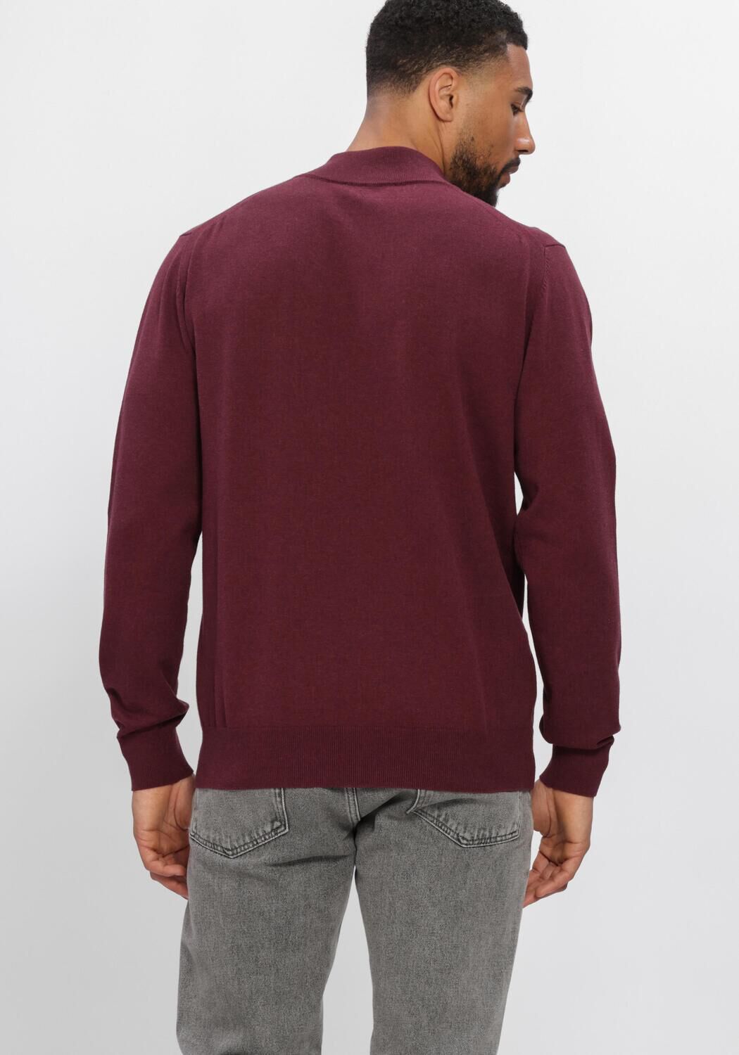 PURE PATH Pull LIGHT WEIGHT HIDDEN HALF-ZIP Bordeaux - large