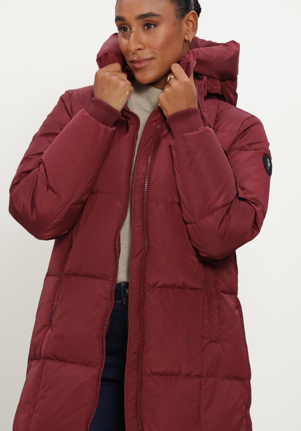MOS MOSH Veste matelass&eacute; MMNOVA SQUARE DOWN COAT Bordeaux - large