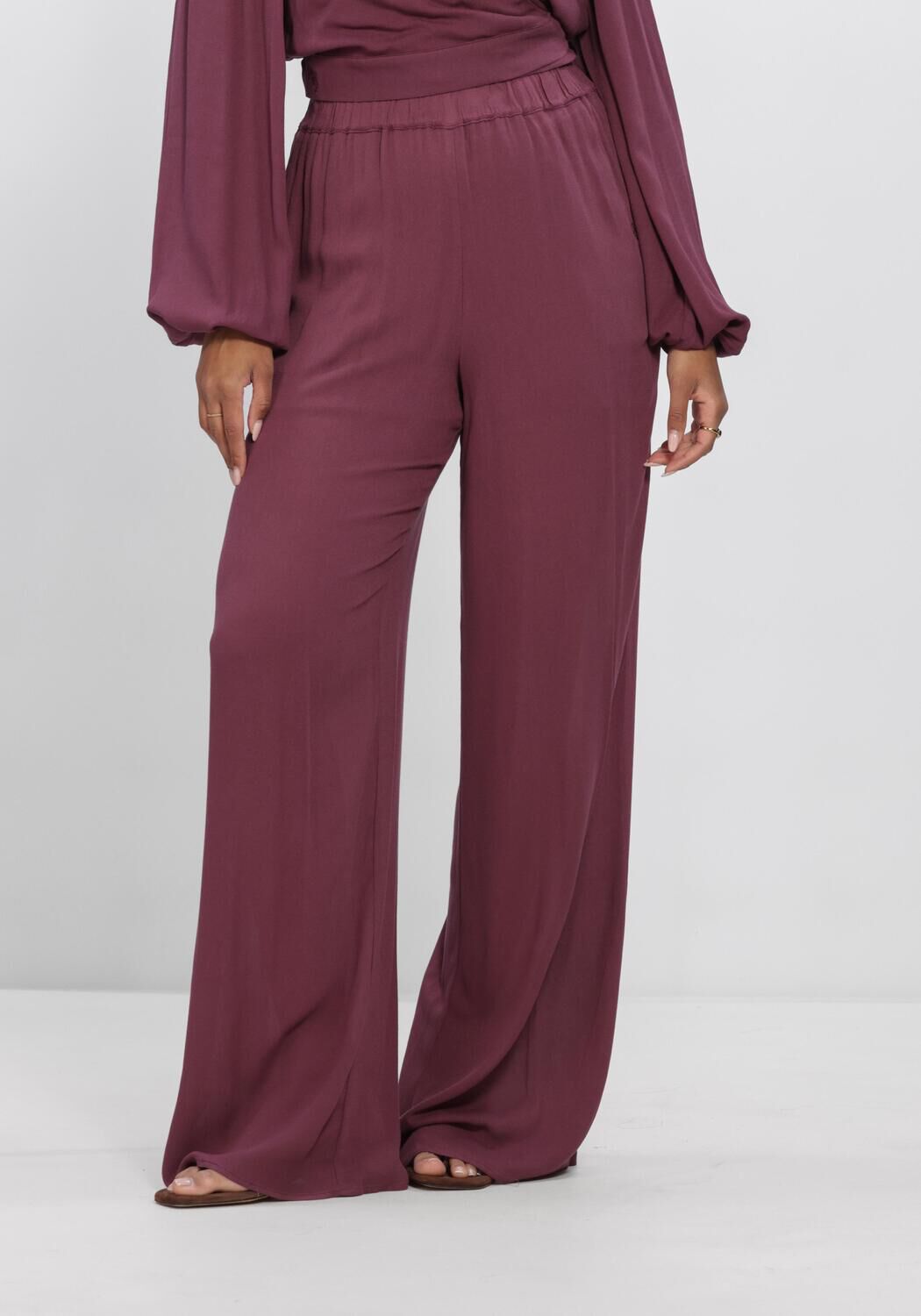 HARPER & YVE Pantalon large RILEY-PA Bordeaux - large