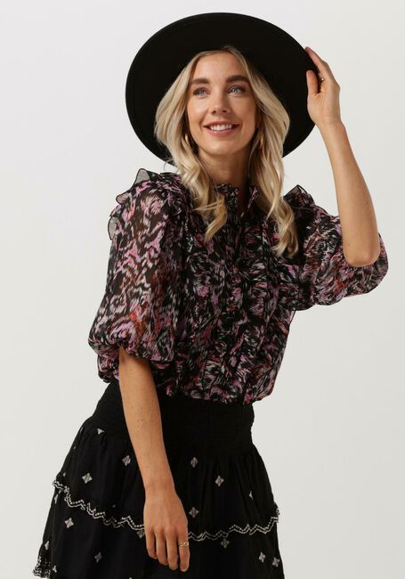 NOTES DU NORD Blouse FABIOLA LUREX TOP en noir - large