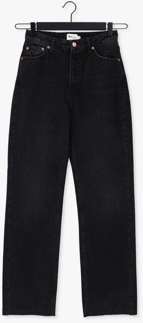 NA-KD Straight leg jeans STRAIGHT HIGH WAIST RAW HEM JE en noir - large