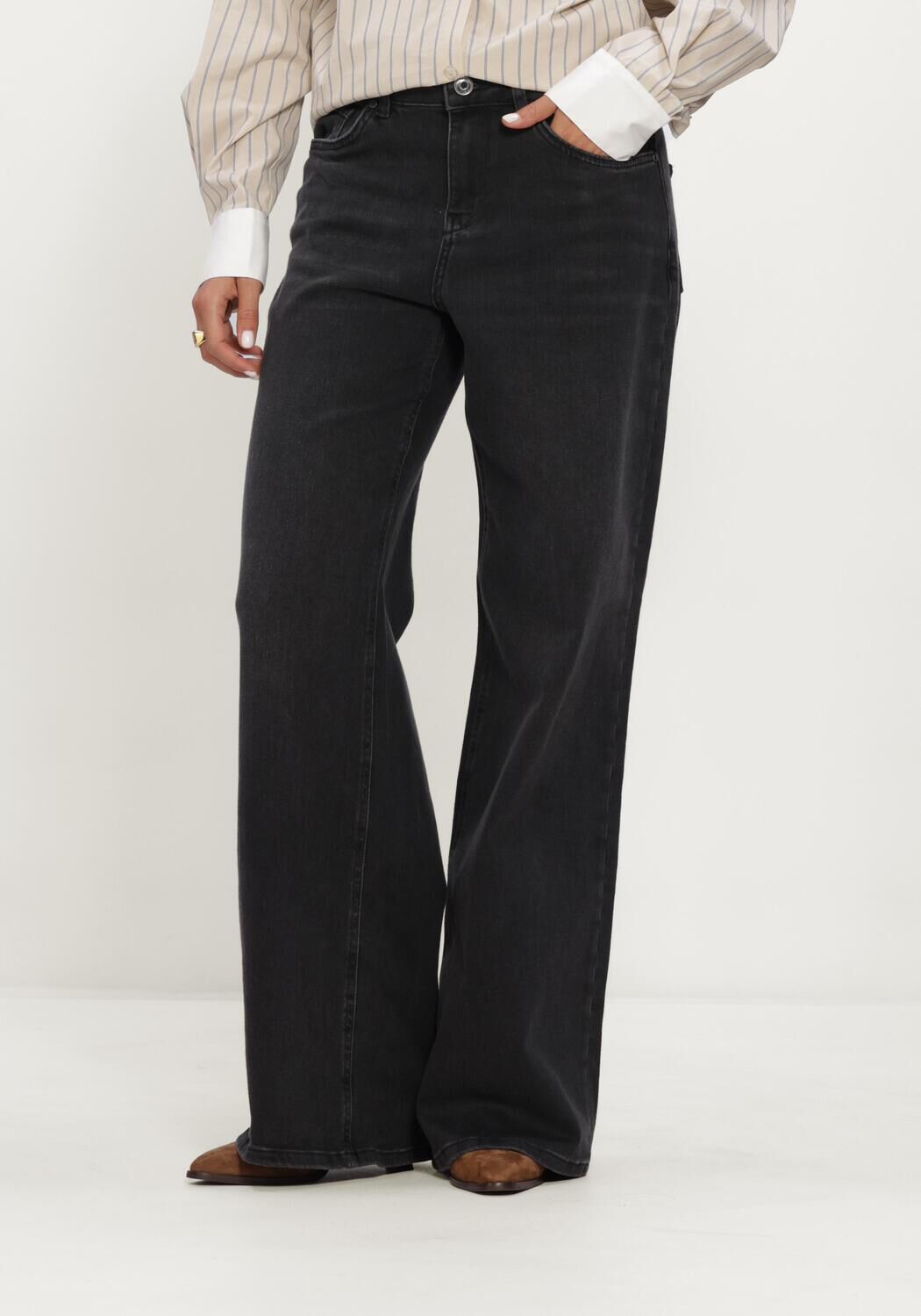 Donkergrijze MOS MOSH Wide jeans MMDARA HERA JEANS - large