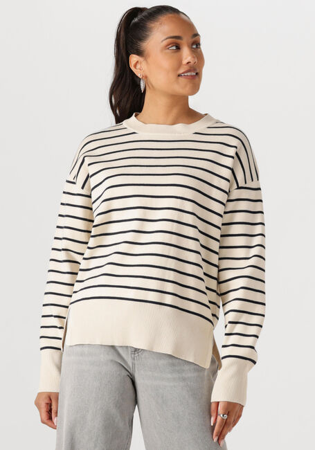 WITHBLACK Pull WBLBARBARA LS STRIPED PULLOVER Écru - large