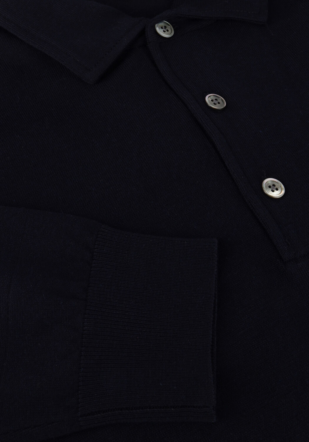 PROFUOMO Pull POLO ONEPIECE LUXURY BASIC Bleu fonc&eacute; - large