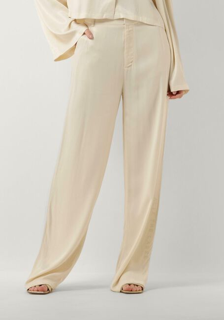ALIX THE LABEL Pantalon large LADIES WOVEN SATIN PANTS Écru - large