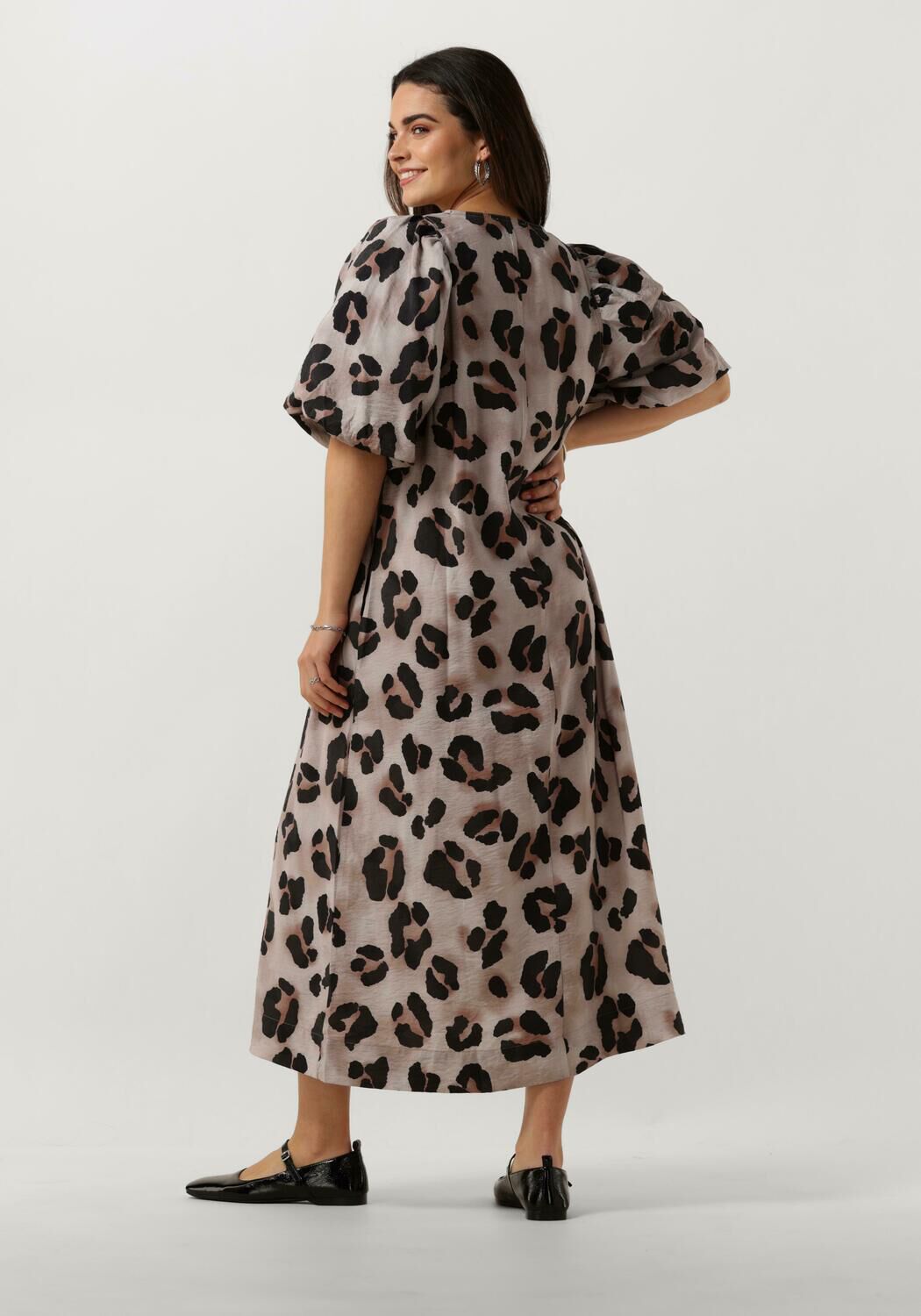 Midi jurk cheetah shop
