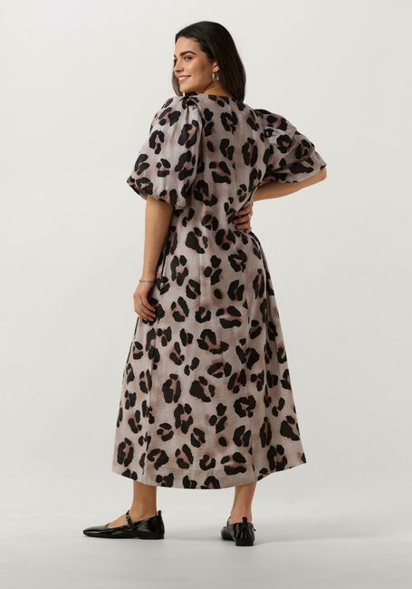 BY-BAR Robe midi JUTA CHEETAH DRESS Sable - large