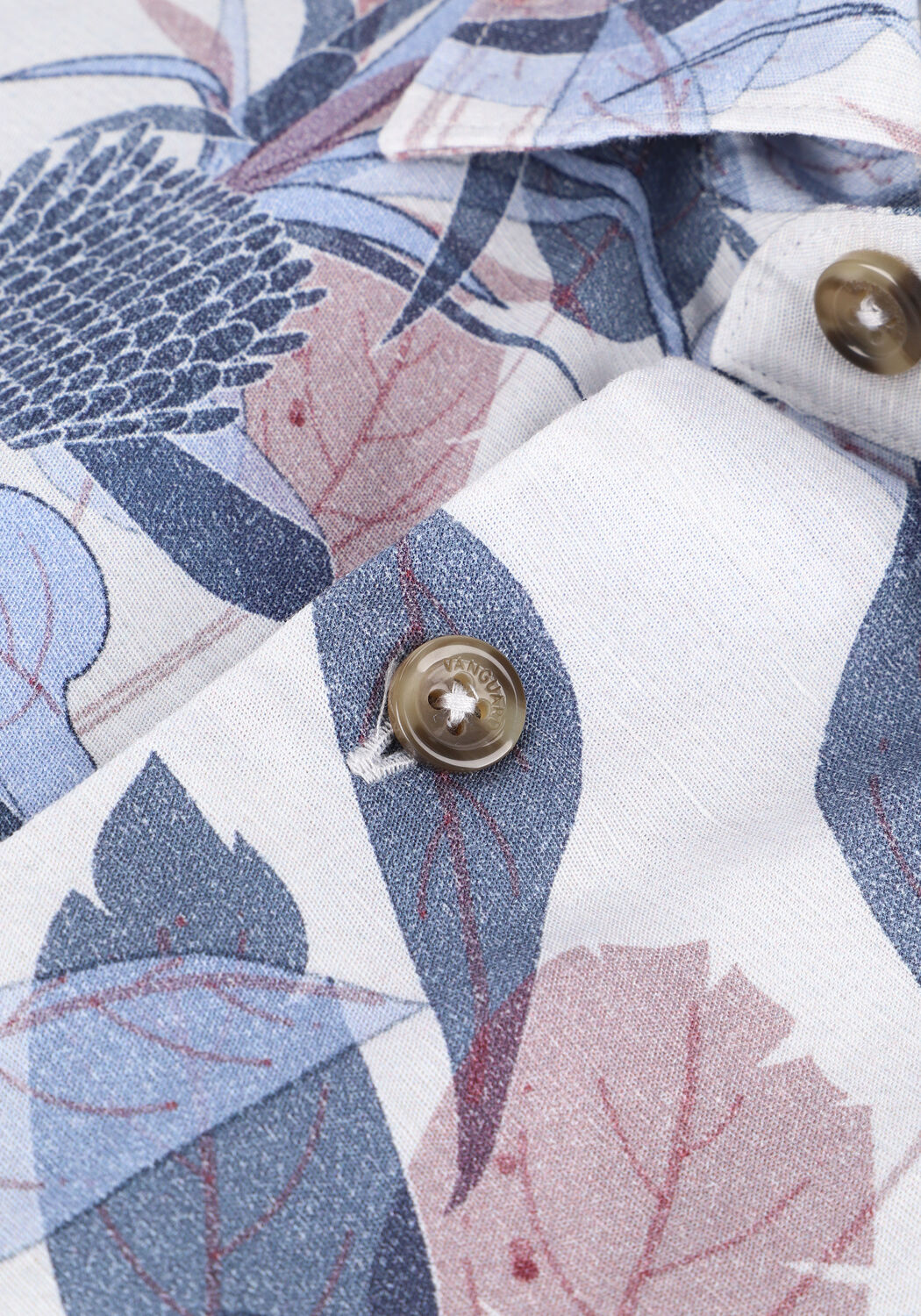 VANGUARD Chemise d&eacute;contract&eacute; SHORT SLEEVE SHIRT LYOCELL COTTON LINEN FLATWEAVE Blanc - large