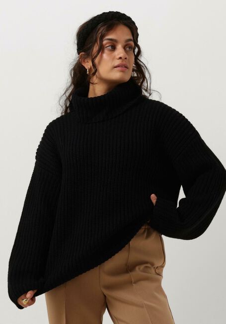 SELECTED FEMME Col roulé SLFSEFIKA LS KNIT ROLLNECK en noir - large