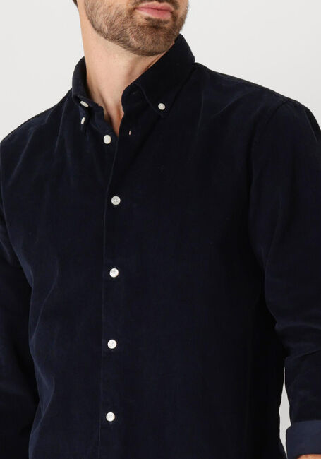 Donkerblauwe SELECTED MEN Casual overhemd SLHREGDANNI CORD BD LS SHIRT - large