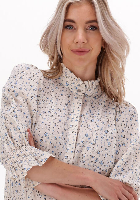 Lichtblauwe CO'COUTURE  PETRA FLOWER S/S SHIRT - large