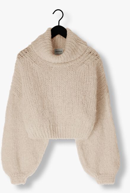 Beige AMERICAN DREAMS Coltrui PEPPER ROLL NECK CROPPED - large