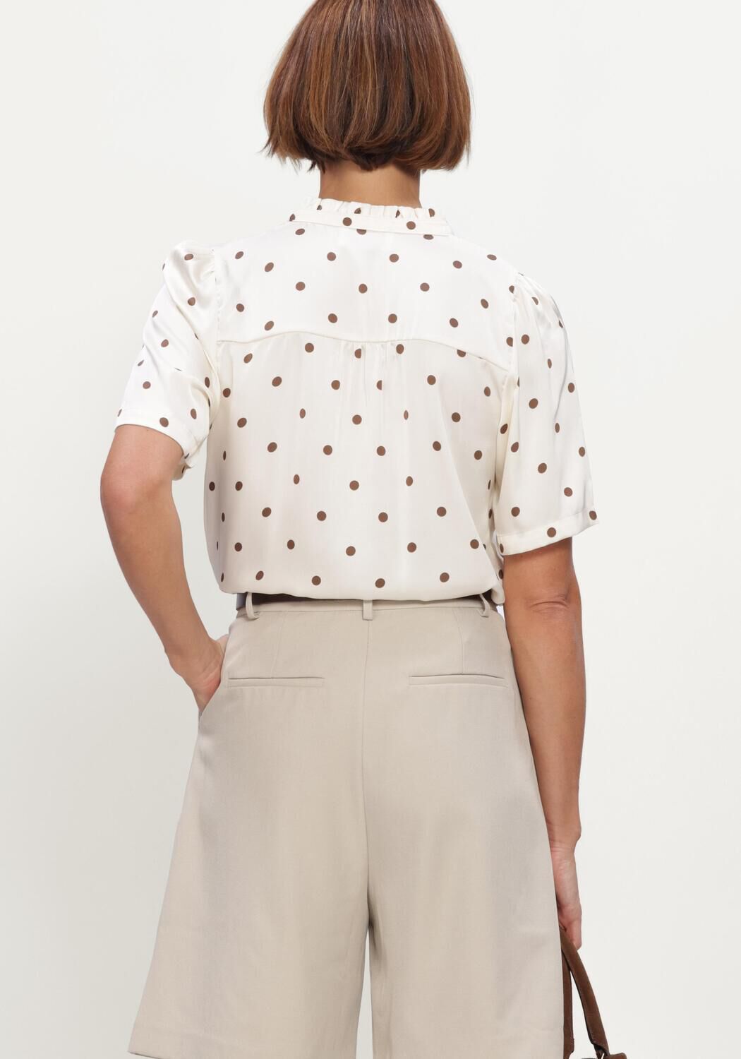 Gebroken wit NEO NOIR  TORANA DOTTED BLOUSE - large