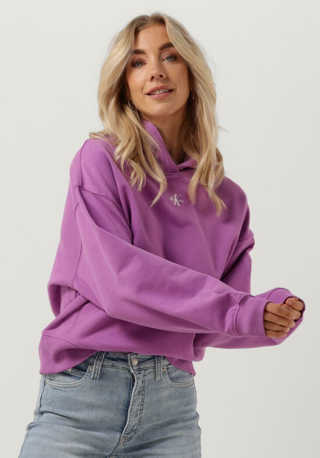 CALVIN KLEIN Chandail MICRO MONOLOGO HOODIE Lilas Omoda