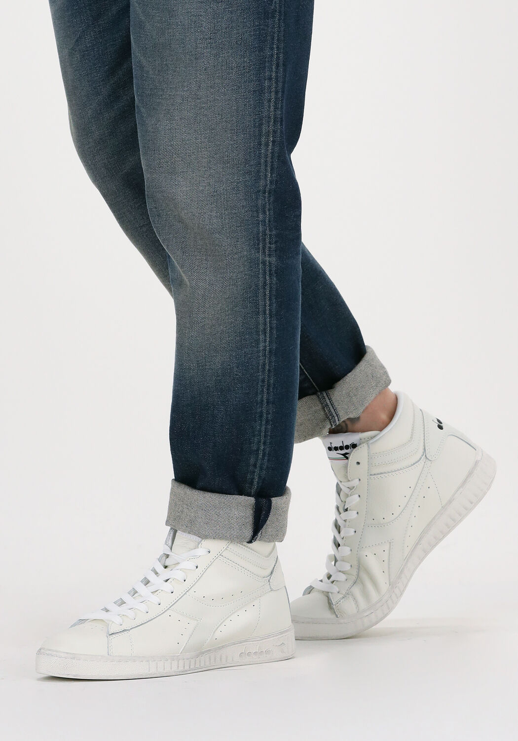 Heren Schoenen voor voor Sneakers voor Hoge sneakers Saint Laurent Denim High-top Sneakers in het Wit voor heren 