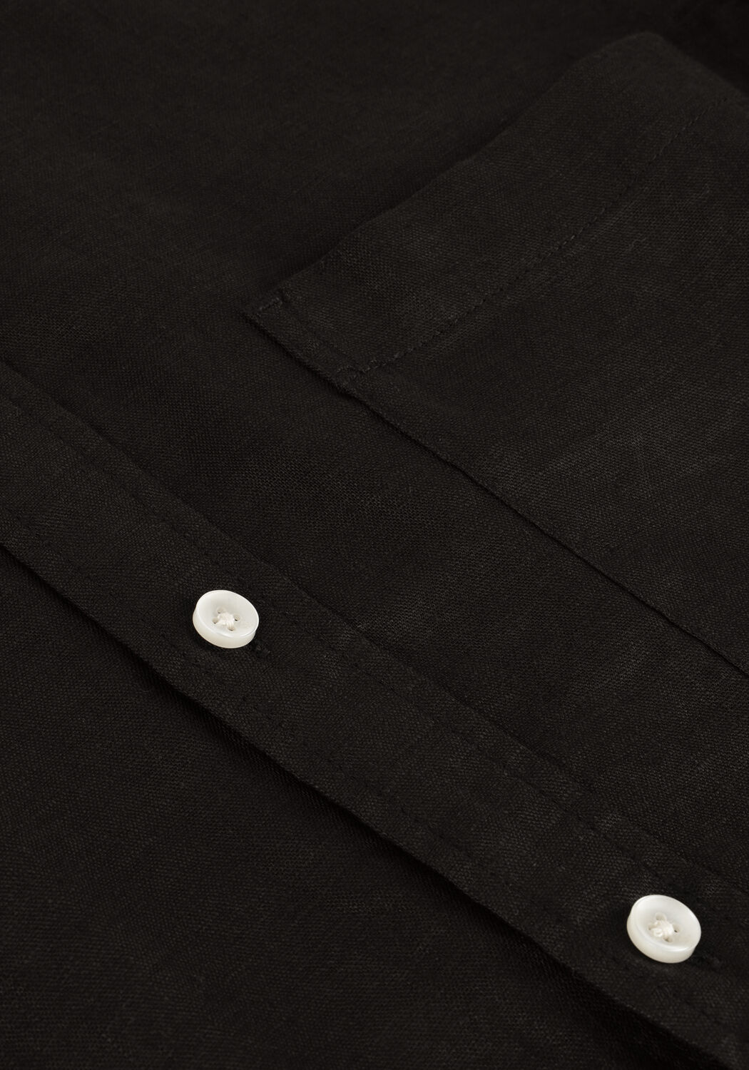 Zwarte SCOTCH & SODA Casual overhemd LINEN SHIRT - large