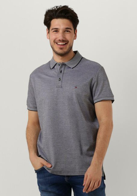 TOMMY HILFIGER Polo OXFORD LOGO COLLAR REG POLO en gris - large