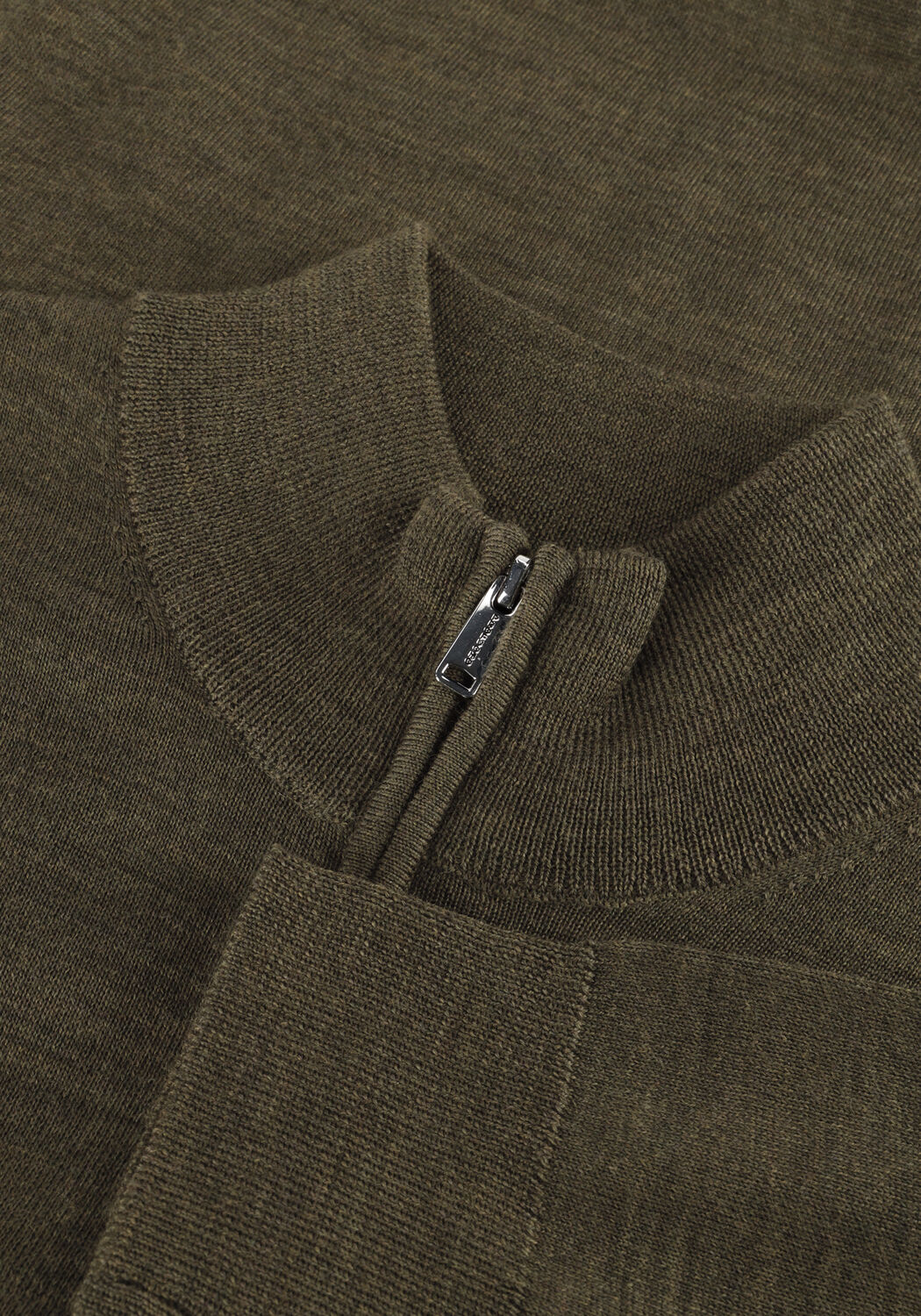 PROFUOMO Pull PULLOVER HALF ZIP MERINO en vert - large