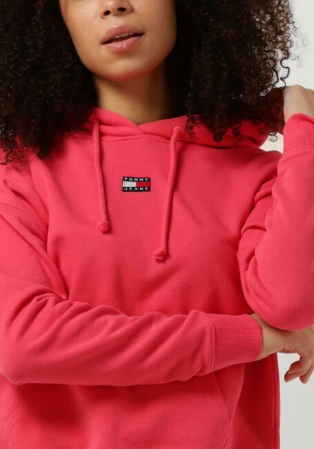 TOMMY JEANS Pull TJW XS BADGE HOODIE en rose - large