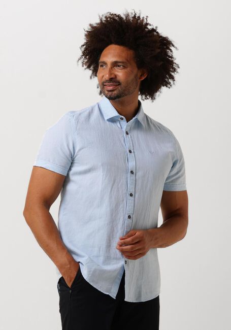 PME LEGEND Chemise décontracté SHORT SLEEVE SHIRT CTN LINEN 2TONEN OWEN en bleu - large