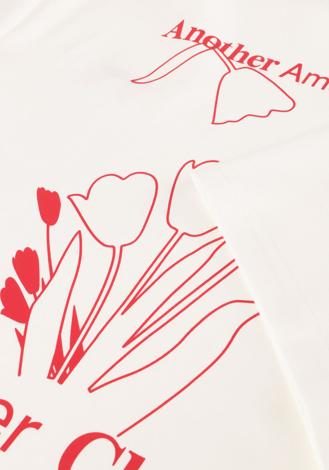 Witte ANOTHER LABEL T-shirt GINA FLOWER SHIRT - large