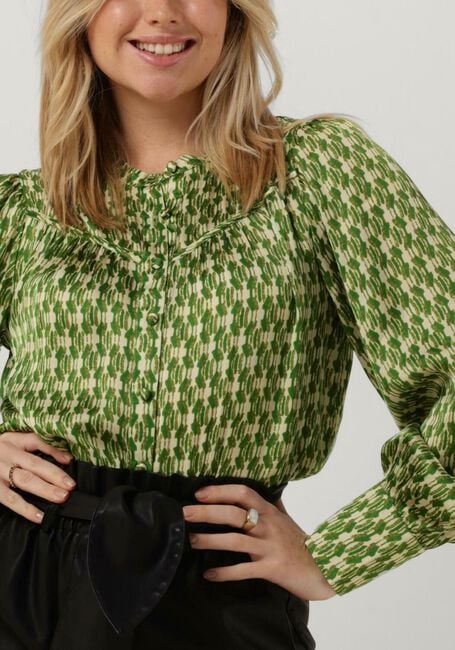 Groene NOTRE-V  NV-BEAU BLOUSE PRINT - large